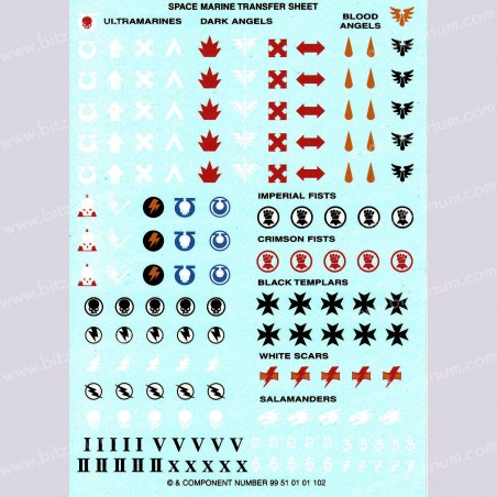 Space Marines - Transfer Sheets