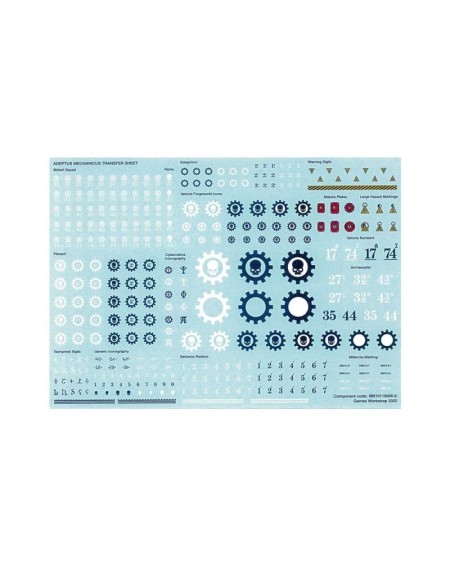 Bitzarium - Adeptus Mechanicus 2 Transfer Sheet - 40K ™ Bitz