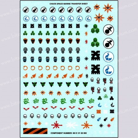 Chaos Space Marines 1 - Transfer Sheets